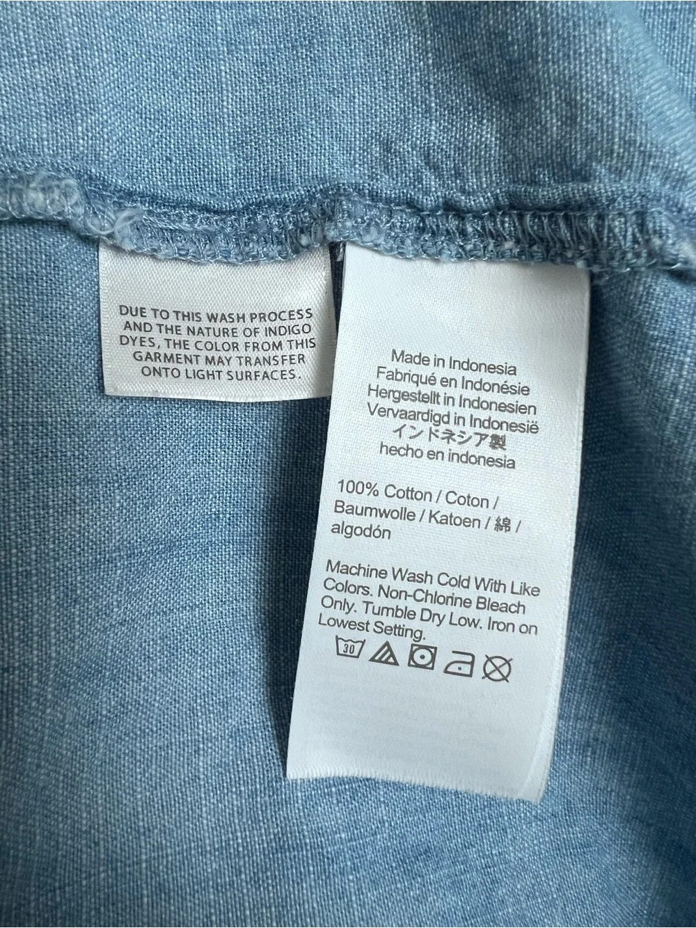 J.Crew Blue Chambray Ruffle Strap Button Front Tank Top XL 100% Cotton